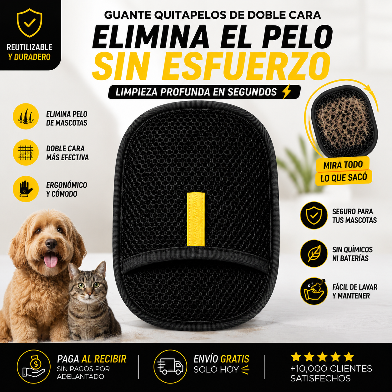 2 Pet Hair Remover Pro – Guante Quitapelos Premium